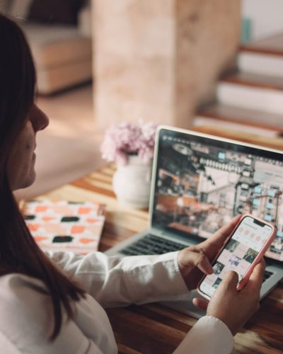 a person using a laptop